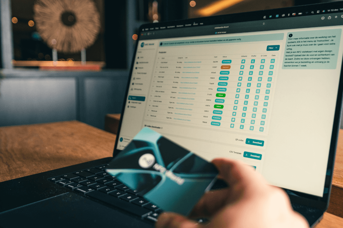Актуализация на таблото – NFC визитни картички