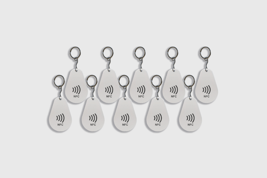 NFC ключодържател Epoxy NTAG213 бял (10 броя)