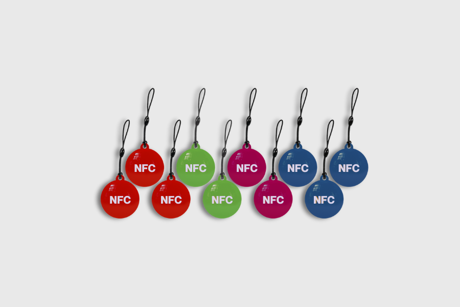 NFC ключодържател с епоксидна смола NTAG216, асорти (10 броя)