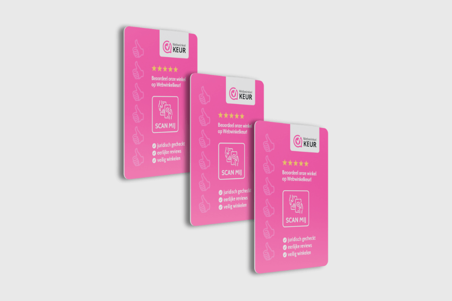 Картички за отзиви от WebwinkelKeur (3 броя)