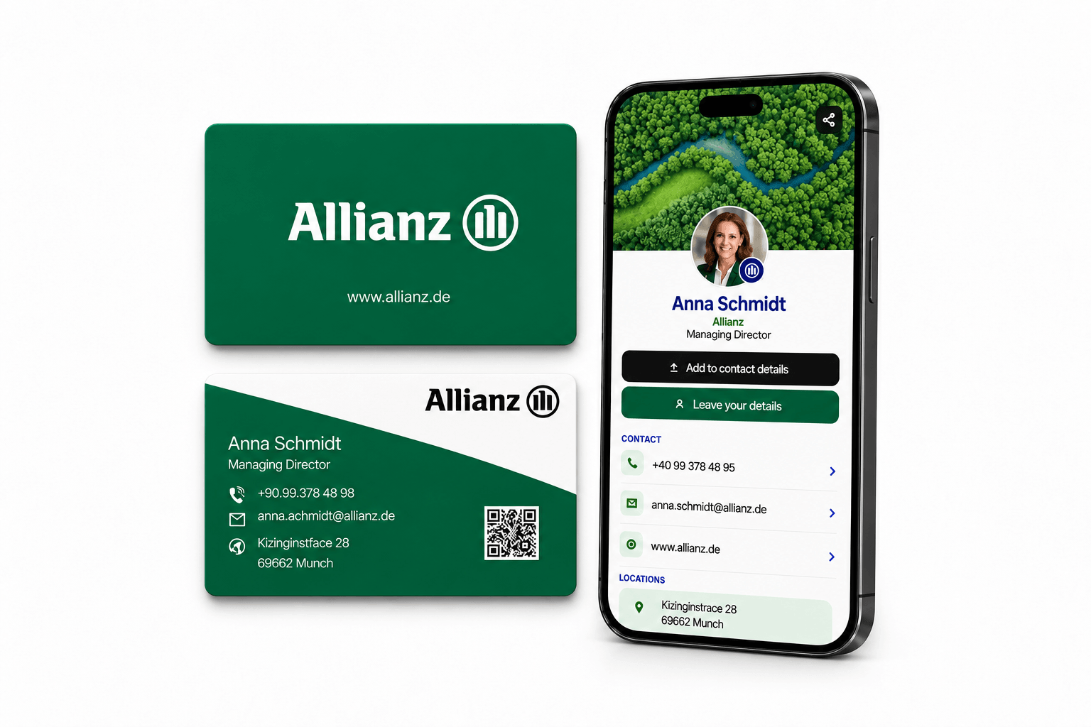 NFC визитна картичка RPET – Собствен дизайн