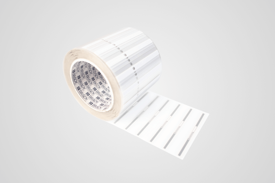 RFID LED етикет от полиестер, лъскаво бял