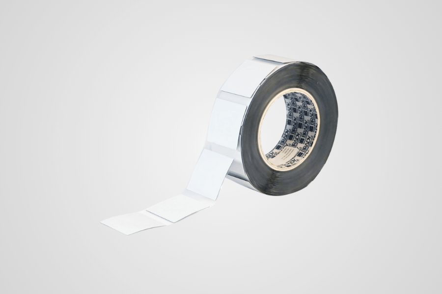 NFC етикет, чувствителен към температура, от полиестер, лъскаво бял, за неметални повърхности