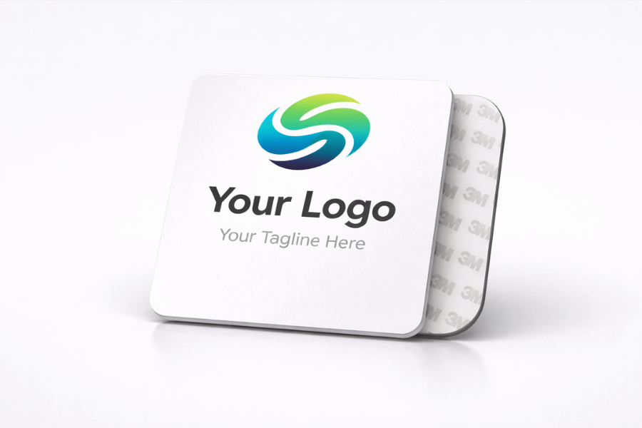 NFC стикер от PVC, квадратен, 100x100 мм – собствен дизайн