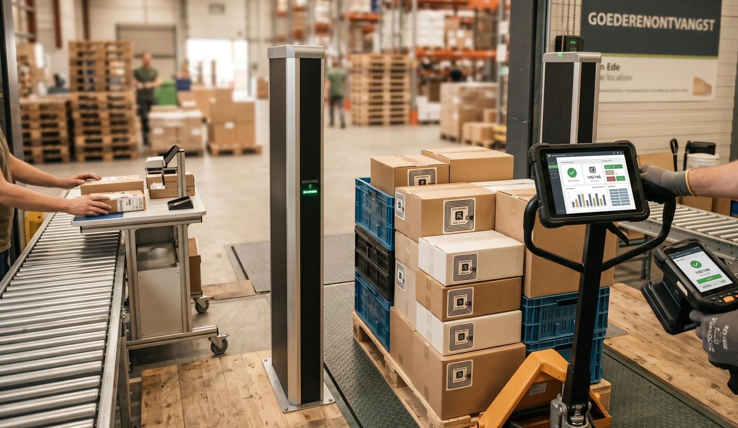Как работи RFID-приемането на стоки на практика