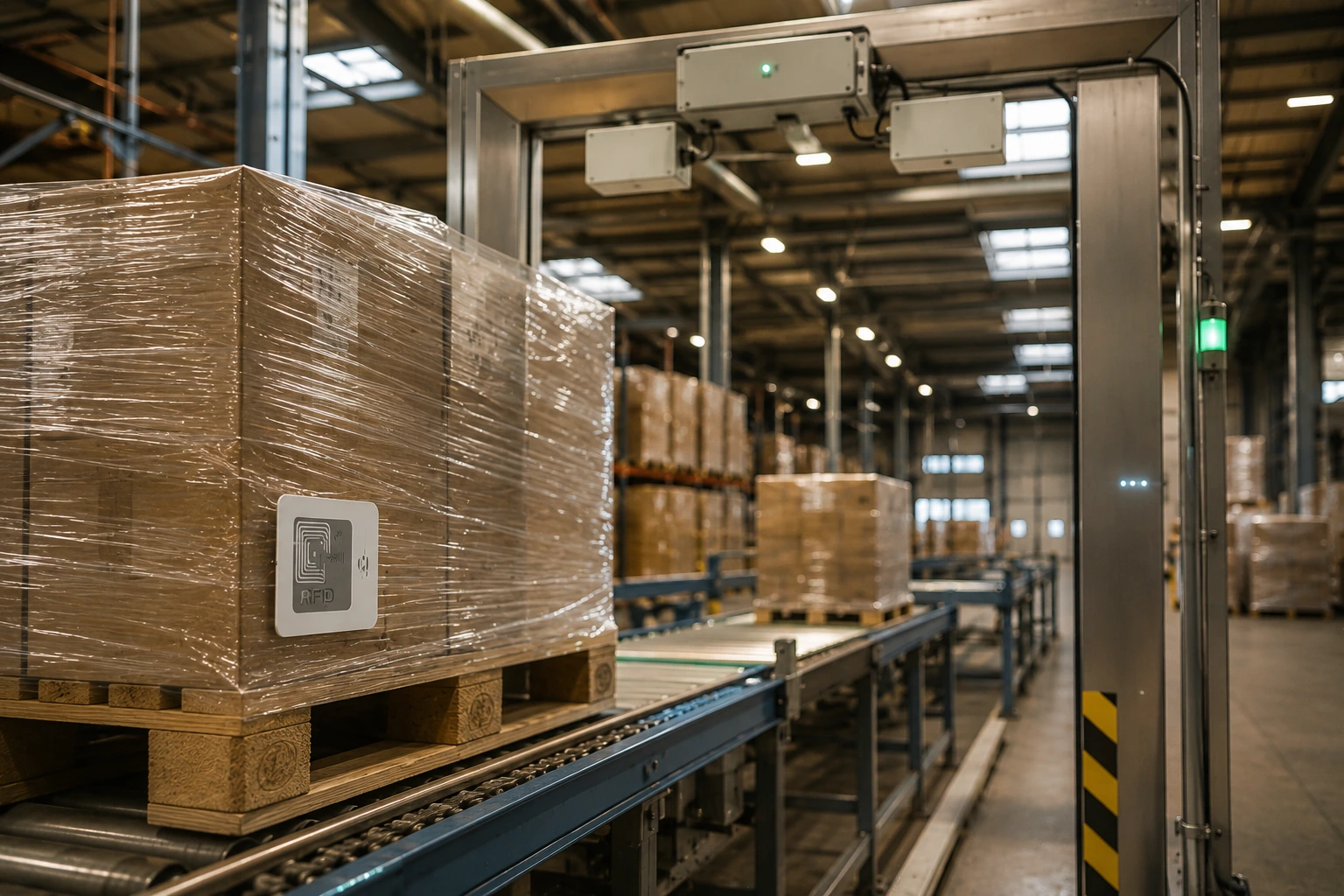 Как работи RFID проследяването на палети на практика