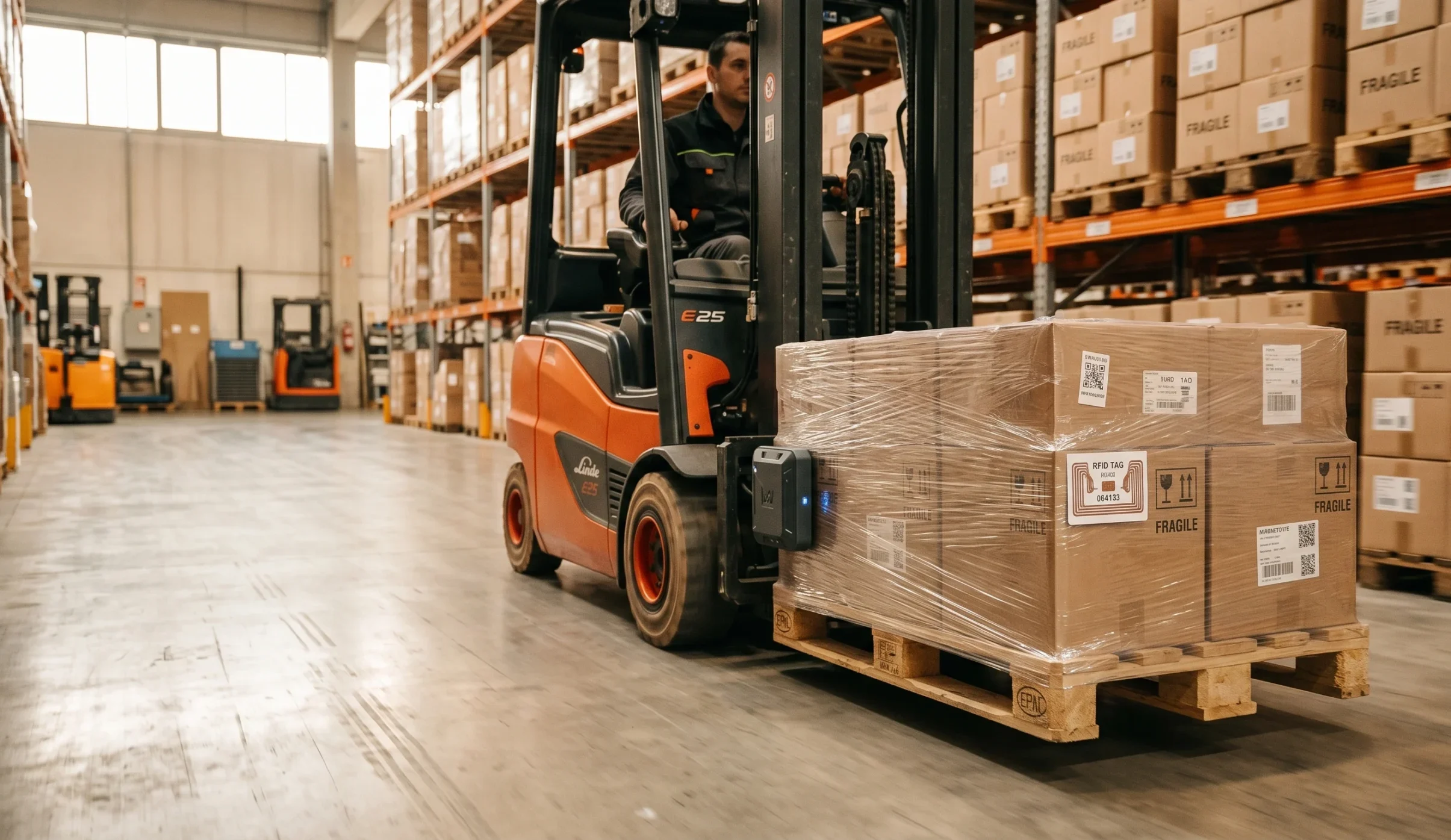 Сканиране на RFID с мотокар