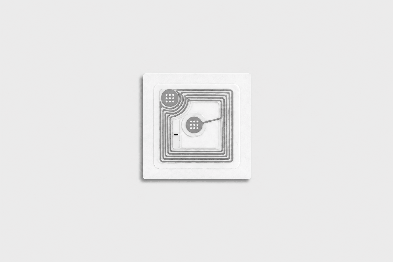 NFC стикер, квадратен, NTAG213, прозрачен, 18x18 мм (10 броя)